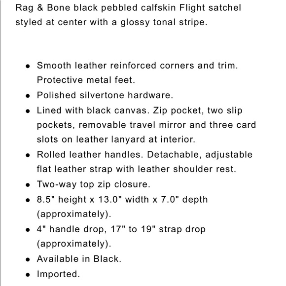 Rag and Bone small flight satchel - Picture 8 of 8